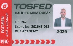 Halil İbrahim Durak TOSFED Instructor License